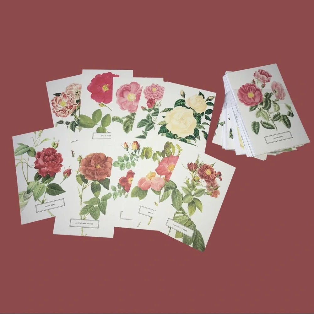 NWOT 100 PCS.Roses Postcards In A Box